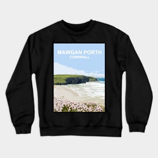 Mawgan Porth, Cornwall. Cornish gift. Kernow landscape Crewneck Sweatshirt